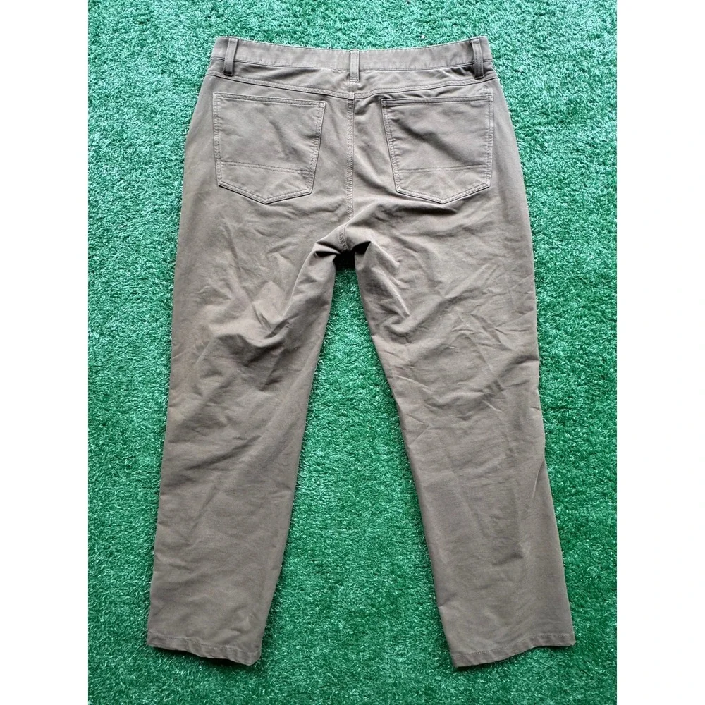Orvis Mens 5 Pocket Pants Olive Drab Khaki Straight Leg 36x30 Outdoor Casual - Picture 4 of 11